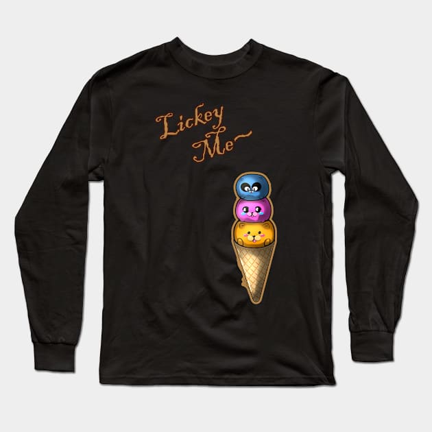 LickeyMe IceCreamWaffle Long Sleeve T-Shirt by LinYue